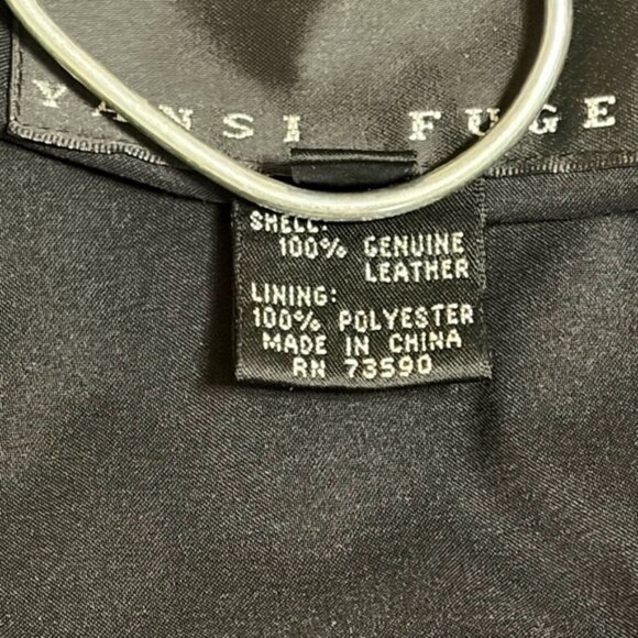 EUC Yansi Fugel Black Genuine Leather Jacket size XL - Picture 7 of 7